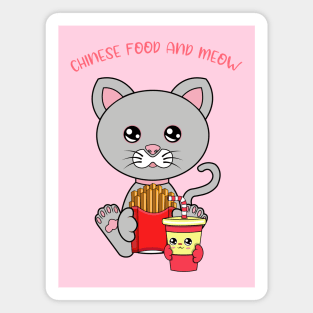 All I Need is fries and cats, fries and cats Magnet